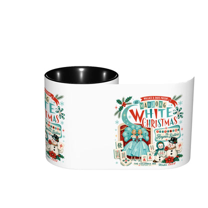Mahjong White Christmas Nostalgic Haynes Sister Holiday Gift Mug