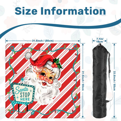 Santa Stop Here Mahjong Christmas Play Mat - Splash Of Mahj And Color Co.