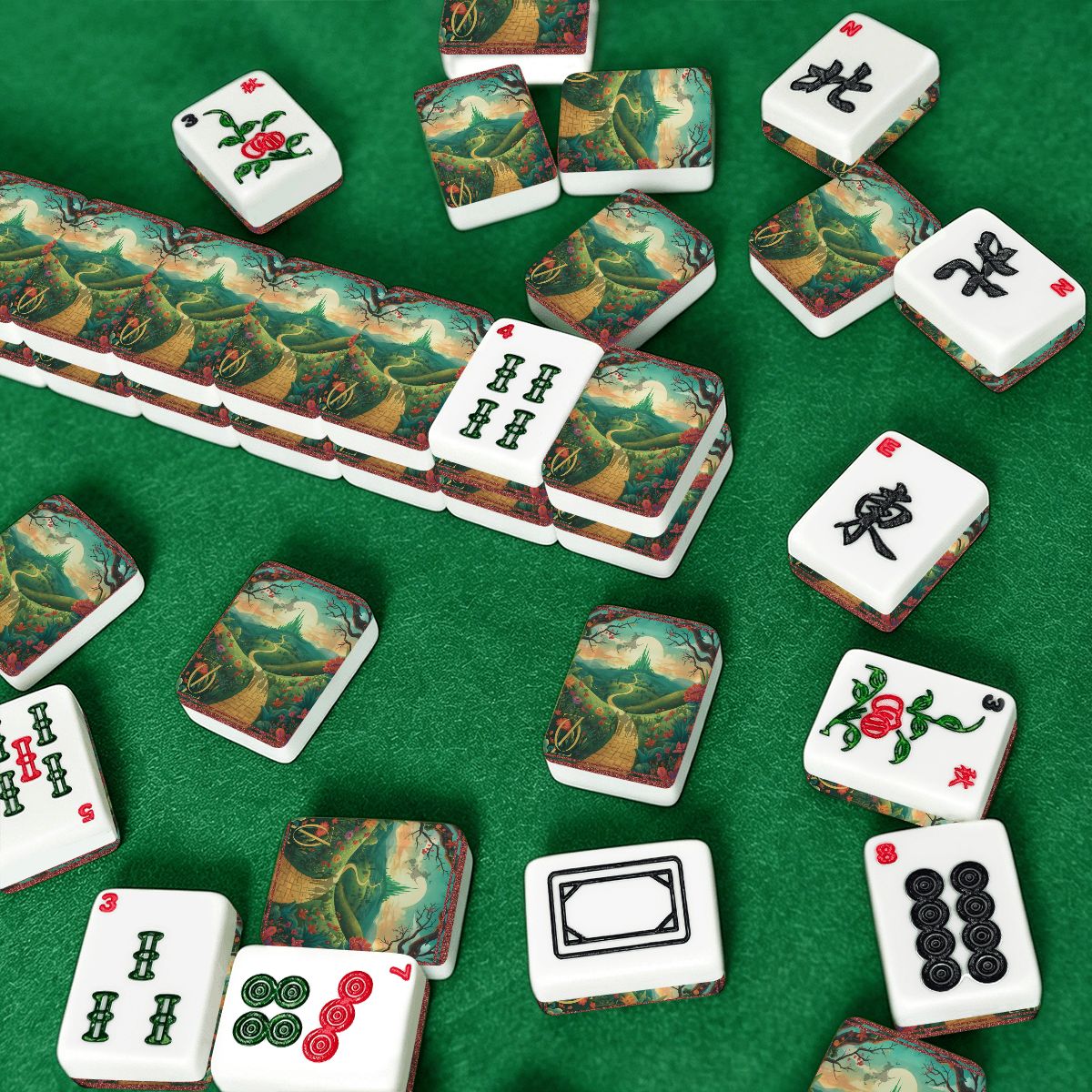 Off To See The Wizard Magical Oz Themed American Mahjong Tiles With Carry Case - Splash of Color Co.