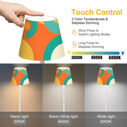 GeoFlare Modern Mahjong LED Cordless Table Lamp - Splash of Color Co.