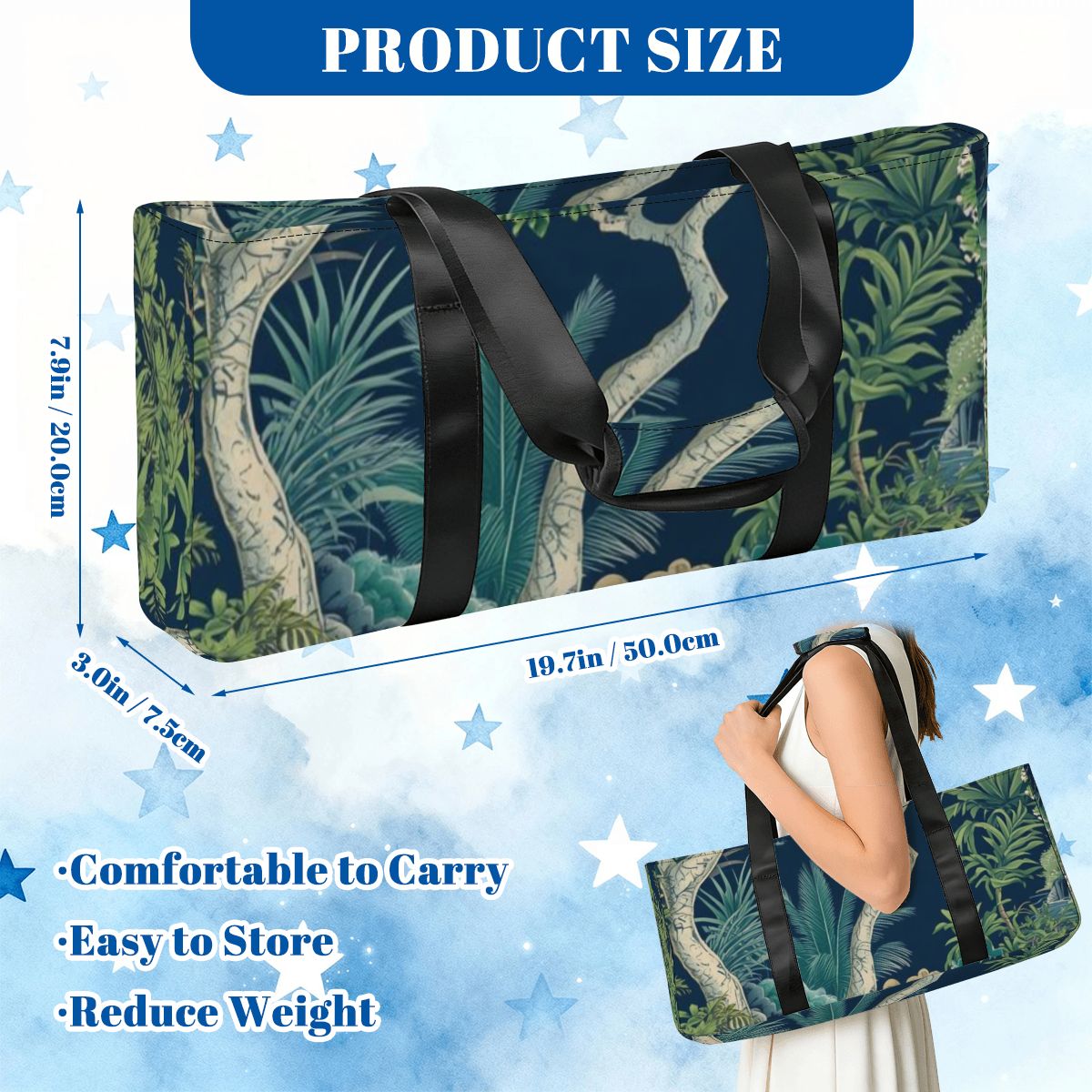 Asian Chinoiserie Blue Bundle Mahjong Bag Set - Splash of Color Co.