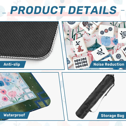 Malachite Mahjong Mat Asian Motif - Splash of Color Co.