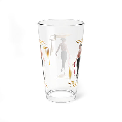 Art Deco Cocktail Mixing Glass — 16oz Vintage Flapper Design - Splash of Color Co.