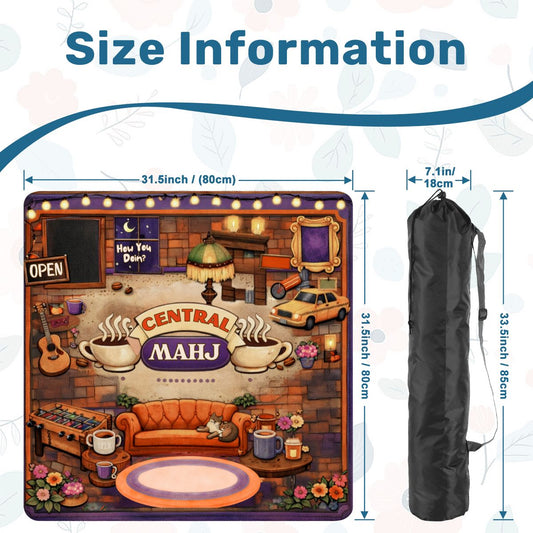 Mahj at the Perk Mahjong Mat - Splash of Color Co.