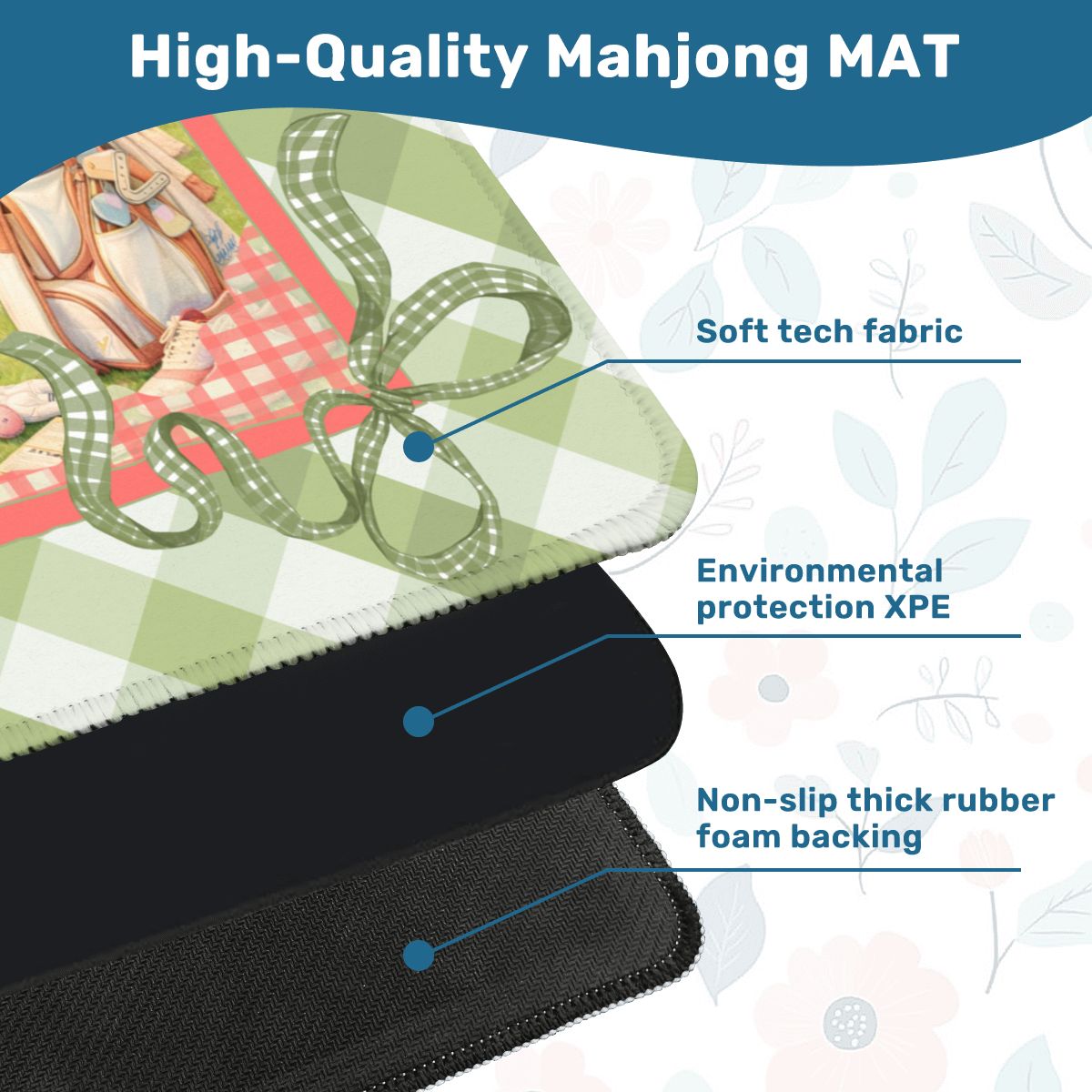 Mahj At The Club, Country Club Mahjong Mat - Splash of Color Co.