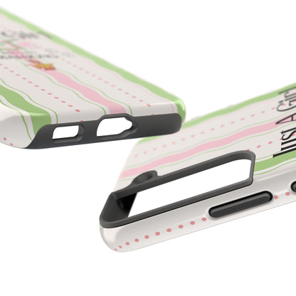 Just A Girl Who Loves Mahjong Phone Case | Mahjong Tiles Pattern - Splash of Color Co.