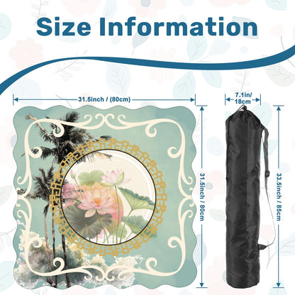 Lilly On The Lanai Scalloped Mahjong Mat - Splash of Color Co.