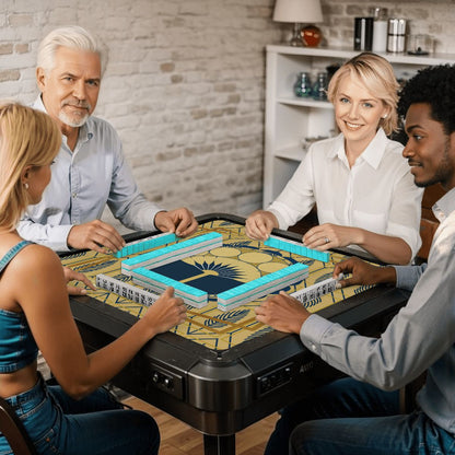 Art Deco Gold Leaf Mahjong Mat - Splash of Color Co.