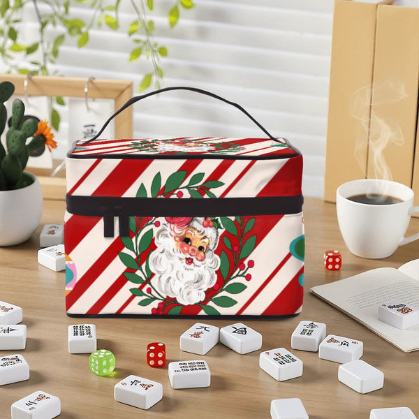 Mahjong Christmas Tile Bag, Nostalgic Santa Candy Cane Striped