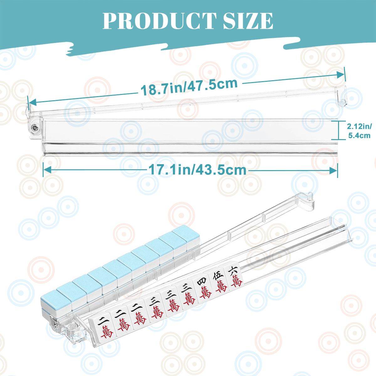 Clear Acrylic Set Of Four Mahjong Tile Pusher Racks - Splash of Color Co.