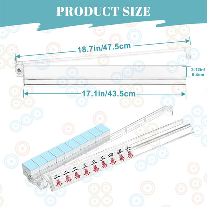 Clear Acrylic Set Of Four Mahjong Tile Pusher Racks - Splash of Color Co.