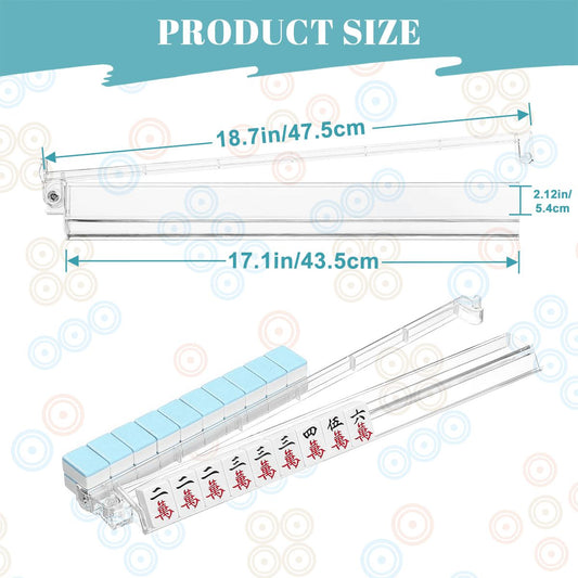 Clear Acrylic Set Of Four Mahjong Tile Pusher Racks - Splash of Color Co.