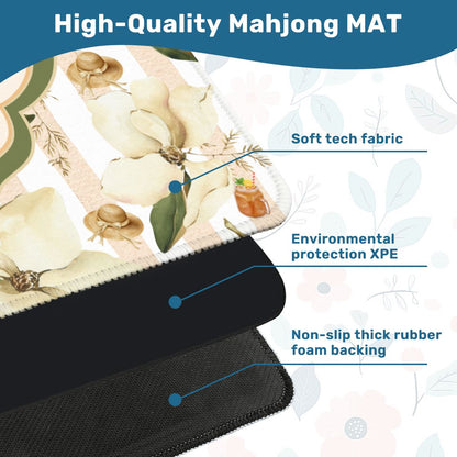 Southern Magnolias And Sweet Tea Charleston South Carolina Mahjong Mat - Splash of Color Co.