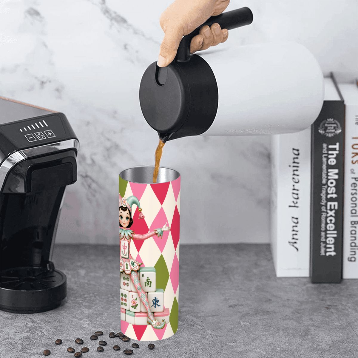 Mahjie The Mascot 20oz Straight Stainless Steel Tumbler with Straw