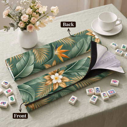 Lotus Botanical Bag Extended Mahjong Clear Rack Set  4pcs Scalloped Pushers