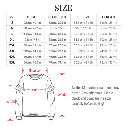 Preppy Mahjong Blue Asian Fan Design Women’s Lightweight Ruffle Shoulder Sweatshirt - Splash of Color Co.