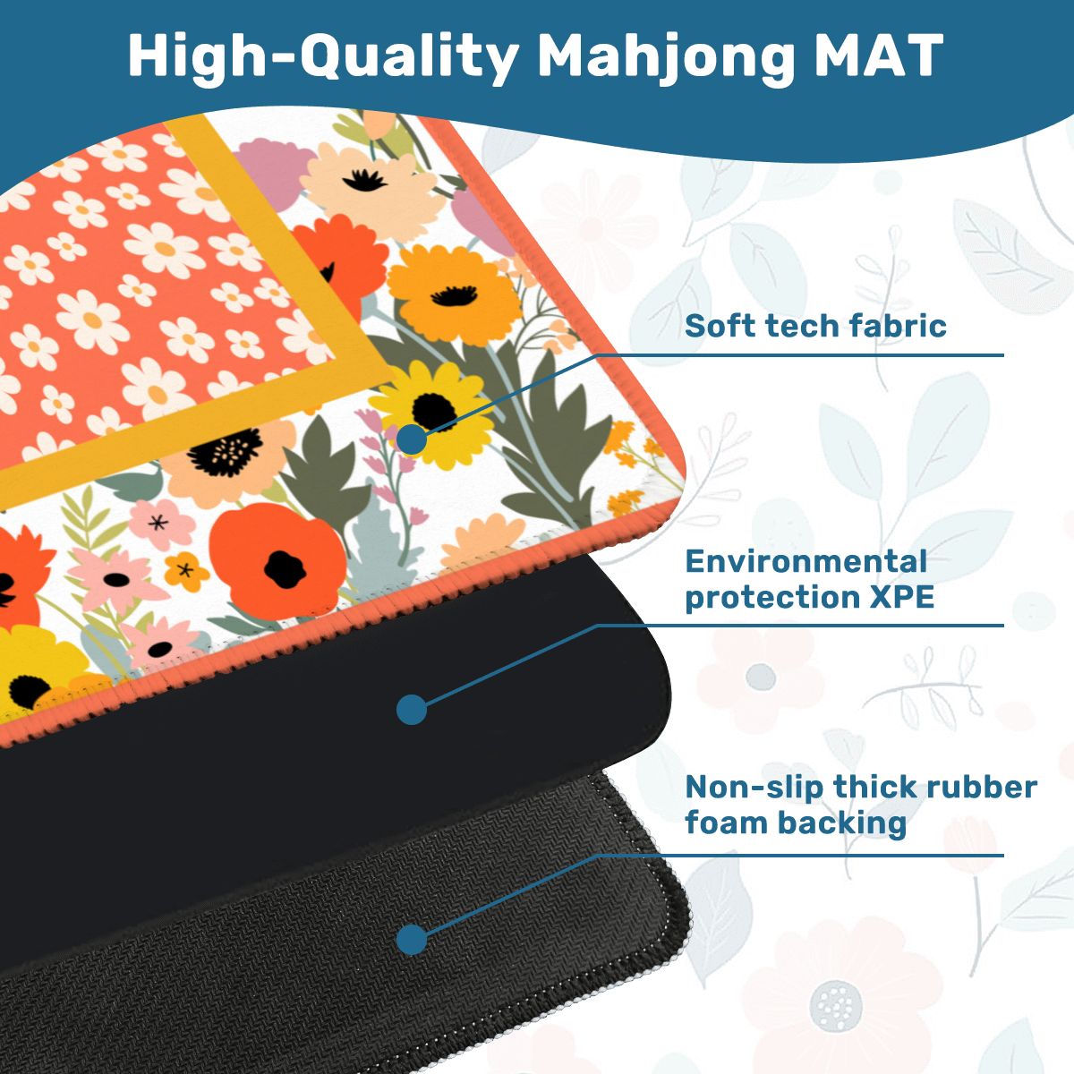 Petals And Pungs Spring Garden Mahjong Mat - Splash of Color Co.