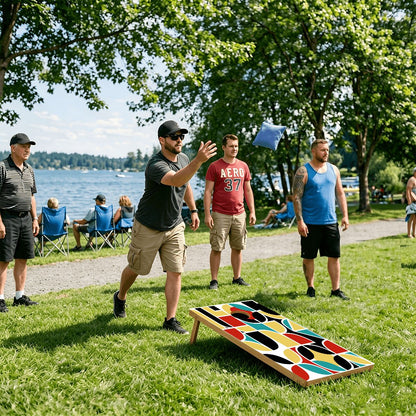 The Modcentric Geometric Designed Cornhole Set 1Pcs