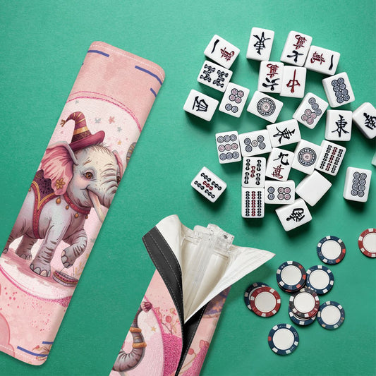 Tilley Tusk Whimsical Designed 4 Mahjong Tile Pusher Racks with Bag - Splash of Color Co.