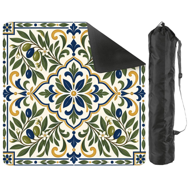 Mediterranean Olive Old World Tuscan Mahjong Mini Mahjong Travel Mat 20.9
