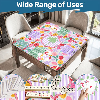 Charleston South Carolina Mahjong Floral Preppy Mahjong Mat - Splash of Color Co.