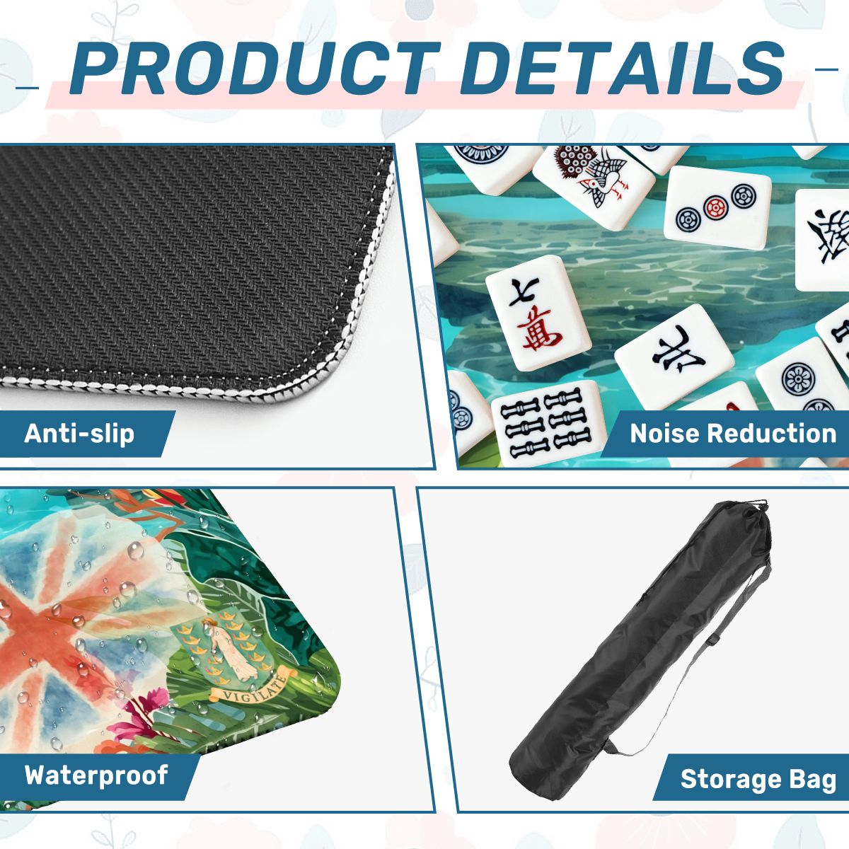 BVI British Virgin Islands Tropical Mahjong Mat - Splash of Color Co.