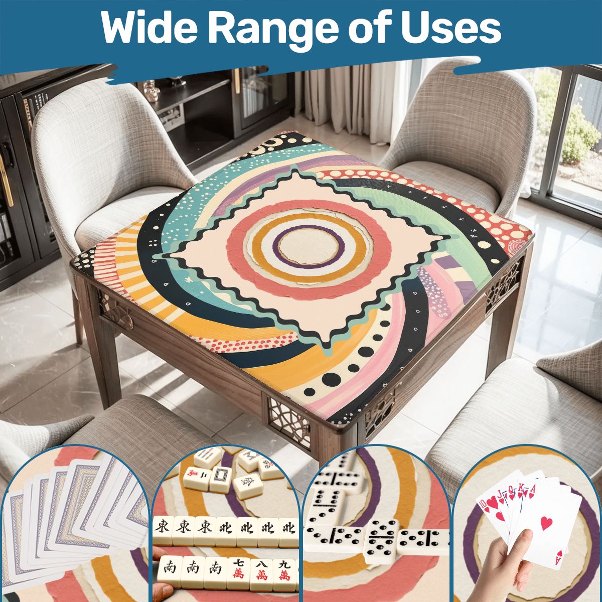 Mahjong Mat Modern Cyclone - Splash of Color Co.