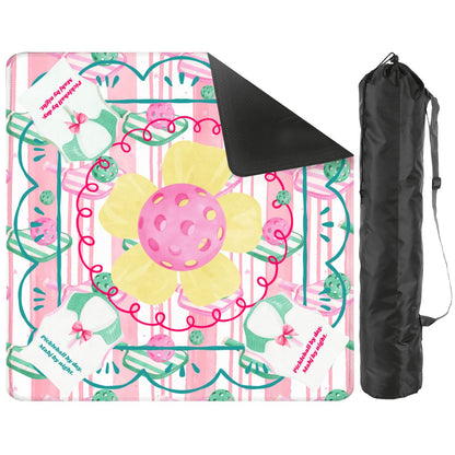 Pickleball By Day, Mahj By Night, Whimsical Fun Mahjong Mat - Splash of Color Co.