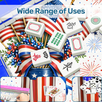 American Pie USA Patriotic Mahjong Mat - Splash of Color Co.