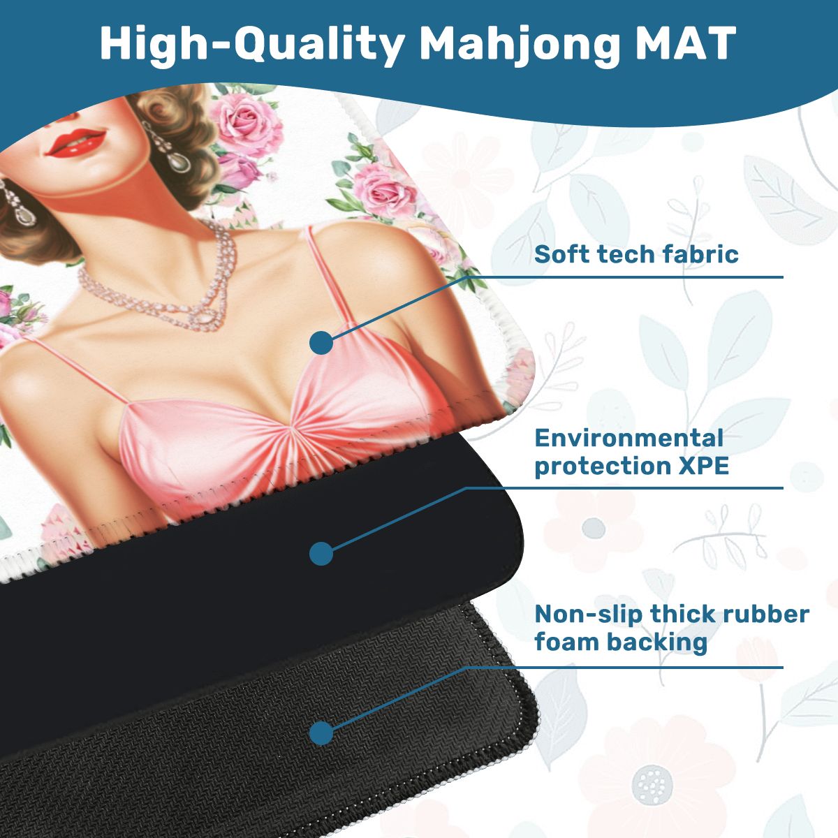 Funny Mahjong Mat, Don't Stare At My Rack - Splash of Color Co.
