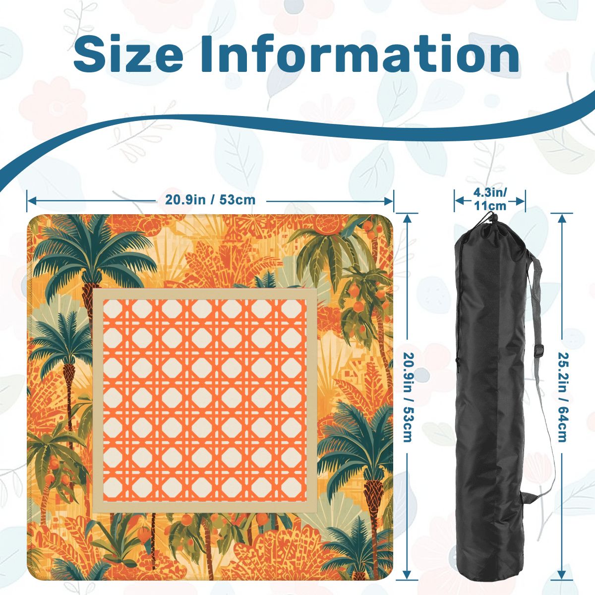 Tropicala Palm Mini Mahjong Mat (Ship Rolled up) - Splash of Color Co.