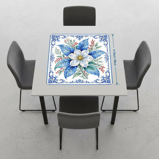 Porcelain Tobacco Garden Mahjong Mat - Splash of Color Co.