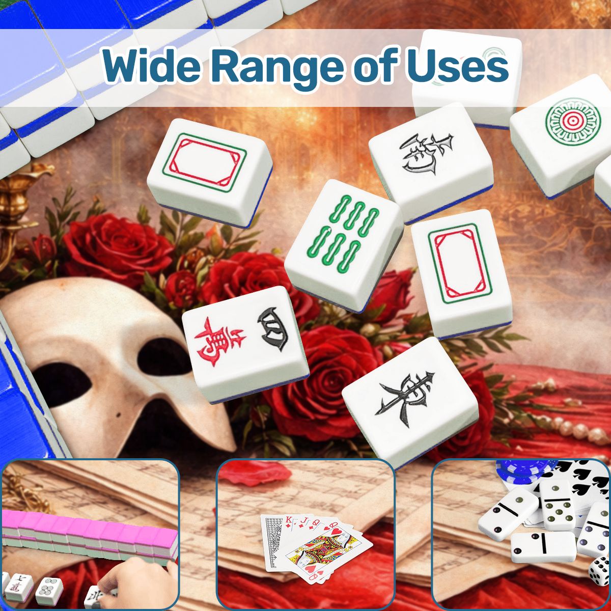Candlelight Opera Mahjong Mat - Splash of Color Co.