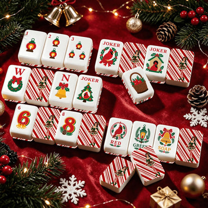 Madge Sexy Vixen Christmas Mahjong Elf Christmas Engraved Tiles - Splash Of Mahj And Color Co.