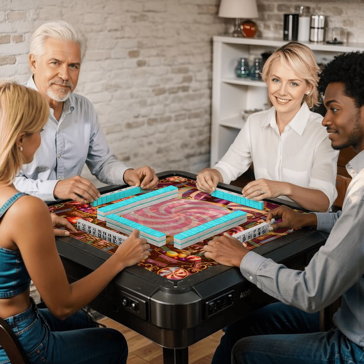 Whimsical Imagination Candy Themed Mahjong Mat - Splash of Color Co.
