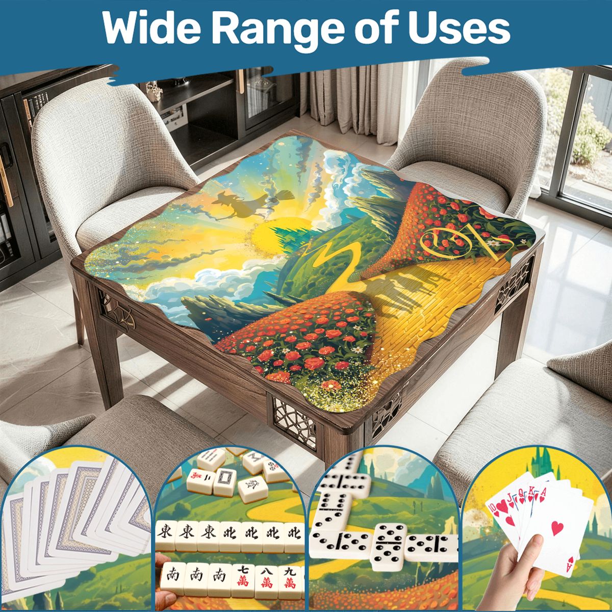 Wizard Of Oz Scalloped Mahjong Mat