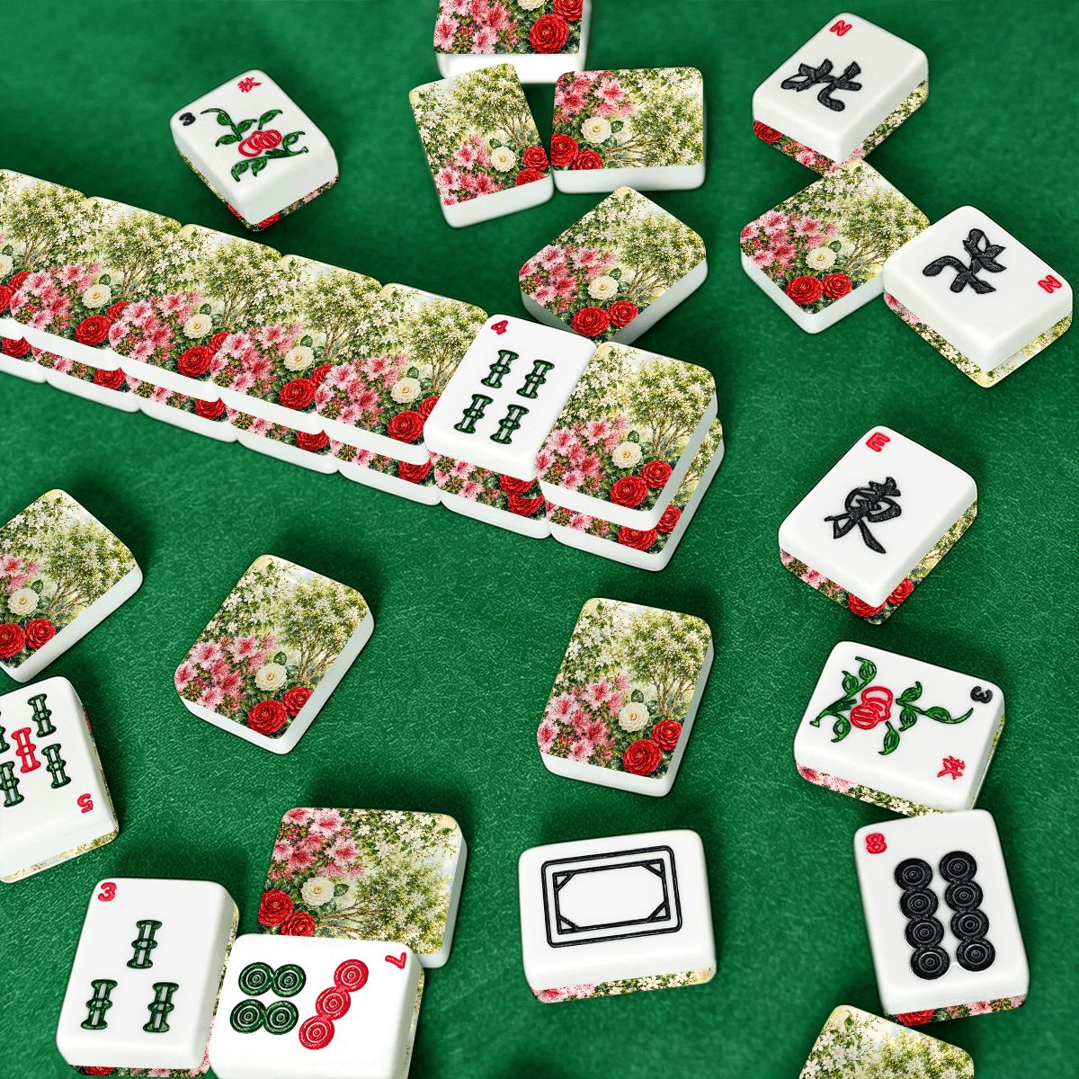 Southern Gardens American Mahjong Tiles And Carry Case