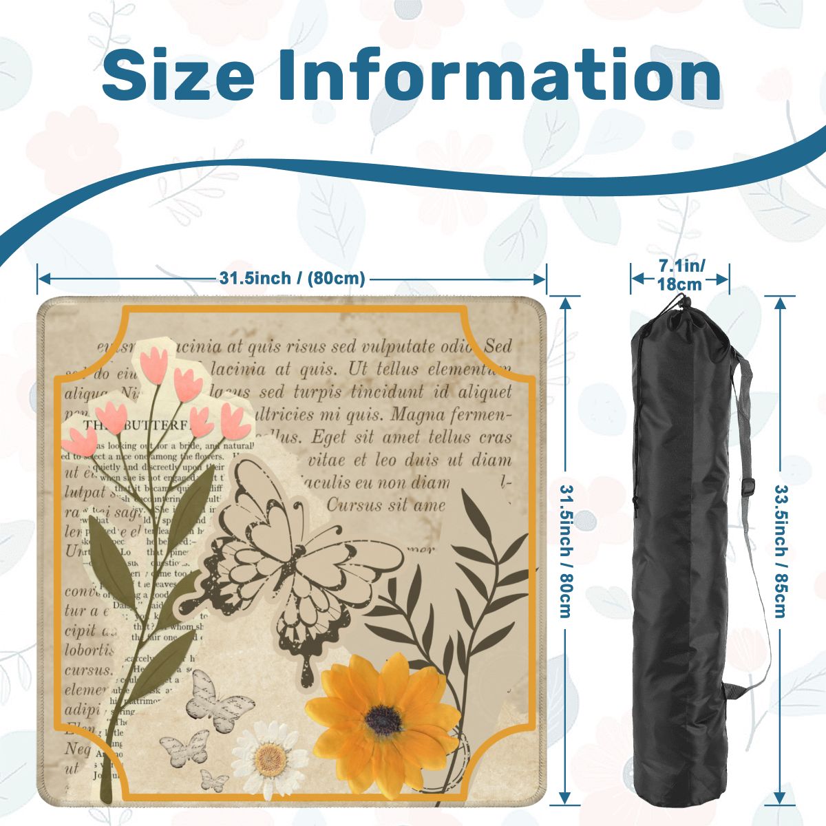 The Vintage Scrapbook Heirloom Butterfly, Floral Garden Mahjong Mat - Splash of Color Co.