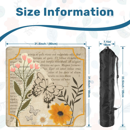 The Vintage Scrapbook Heirloom Butterfly, Floral Garden Mahjong Mat - Splash of Color Co.