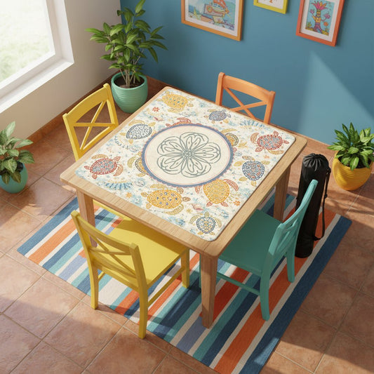 Off The Amalfi Turtle Sea Life Mahjong Mat - Splash of Color Co.