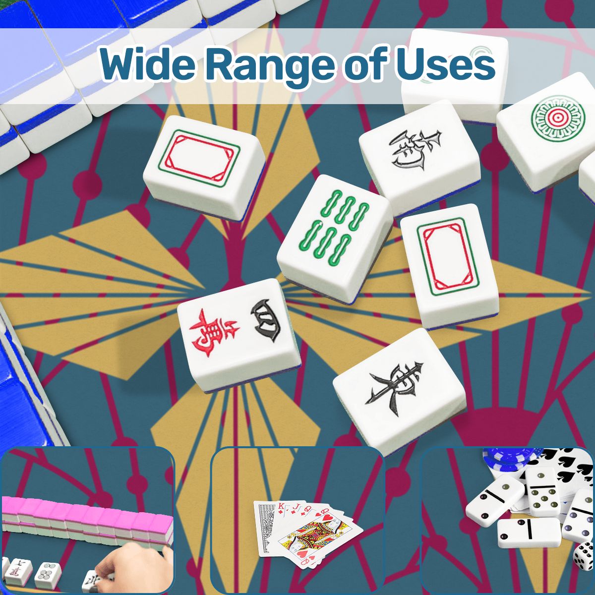 Art Deco Mahjong Mat, Speakeasy Golden Glitz & Berry Blitz - Splash of Color Co.