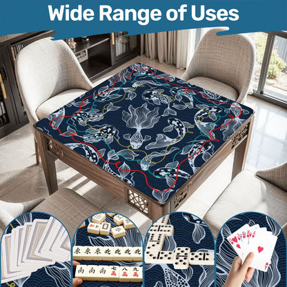 Koi Fish Calling Nautical Mahjong Mat - Splash of Color Co.