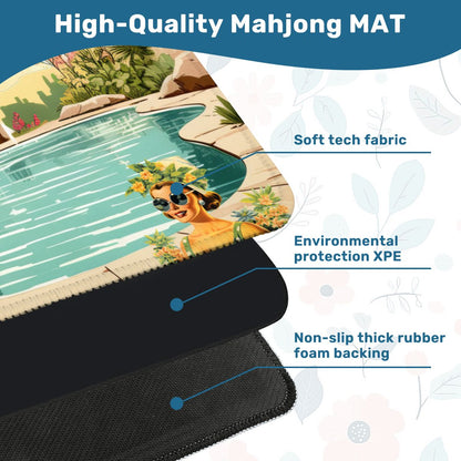 Palms and Paradise Nostalgic Mahjong Mat - Splash of Color Co.