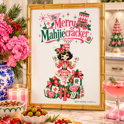Mahjie The Mascot Merry Mahj Cracker Christmas Digital Art