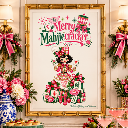 Mahjie The Mascot Merry Mahj Cracker Christmas Digital Art