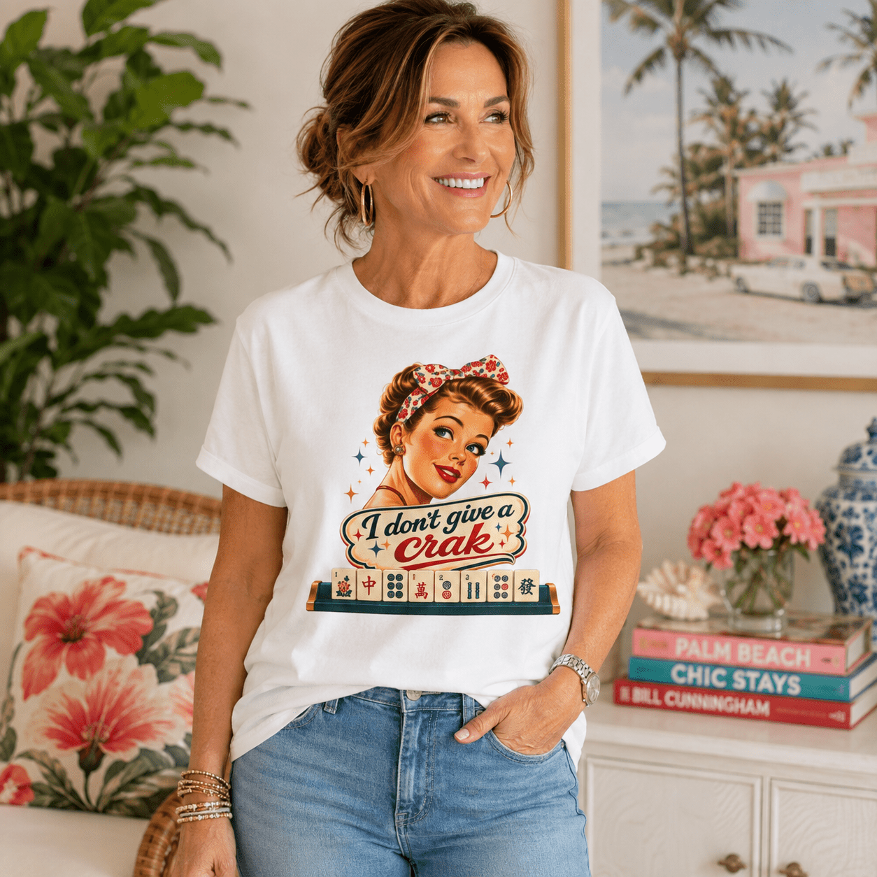 Funny Mahjong Tee — “I Don’t Give a Crak” - Splash Of Mahj And Color Co.