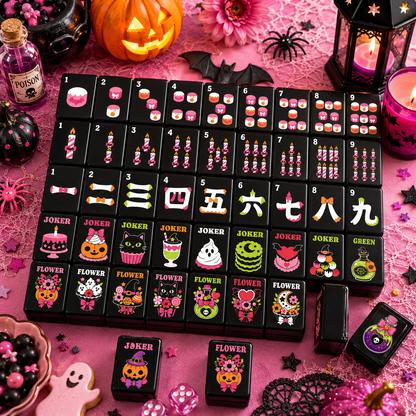 Love Potion Gothic Dessert Halloween Mahjong Tiles And Carry Case
