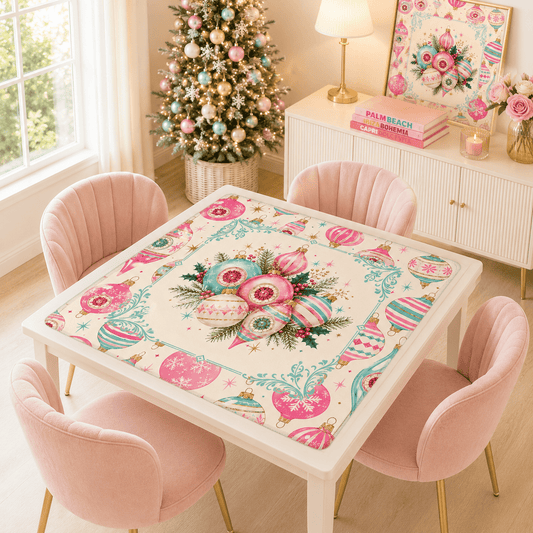 Shiny And Brite Nostalgic Mahjong Christmas Mat - Splash Of Mahj And Color Co.
