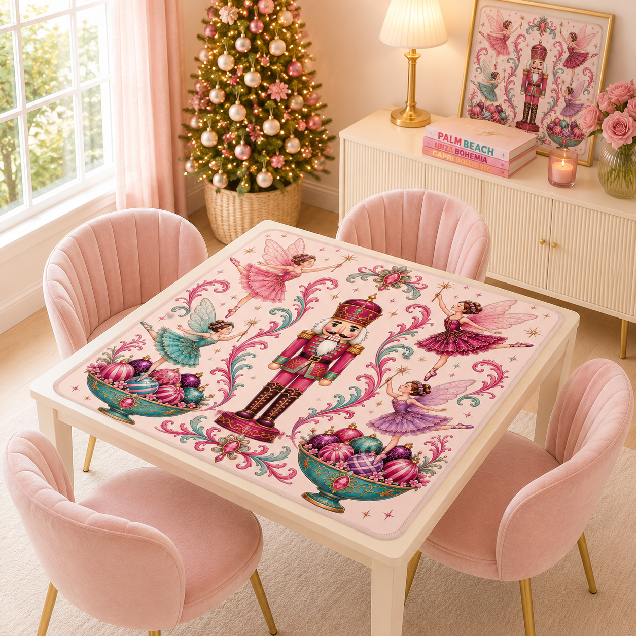 Sugar Plum Holiday Nutcracker Christmas Mahjong Mat - Splash Of Mahj And Color Co.
