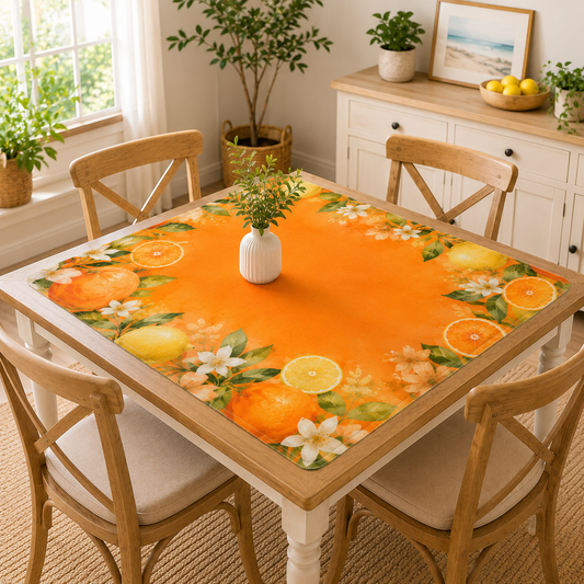 The Watercolor Citrus Grove Mahjong Mat